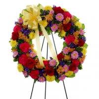 Multi-Color Standing Sympathy Wreath