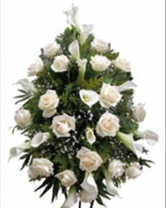Funeral Spray White Roses