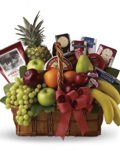 4 items fruits w/gift basket