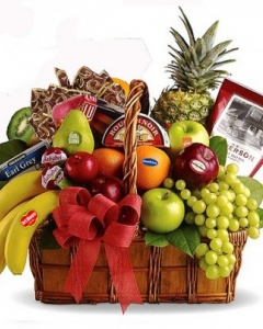 gift basket w/5 items fruits