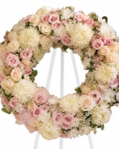 Love of White and Pink Wreath
