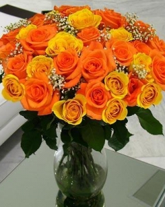 30 orange roses
