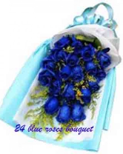 24 blue bouquet
