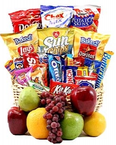 Classic Snack Gift Basket with Fruit