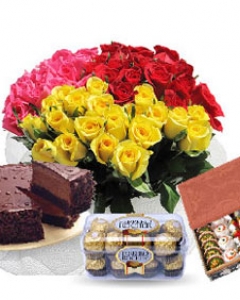 flowers-cake-ferrero -cookies