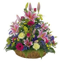 Lilies Flowers Basket